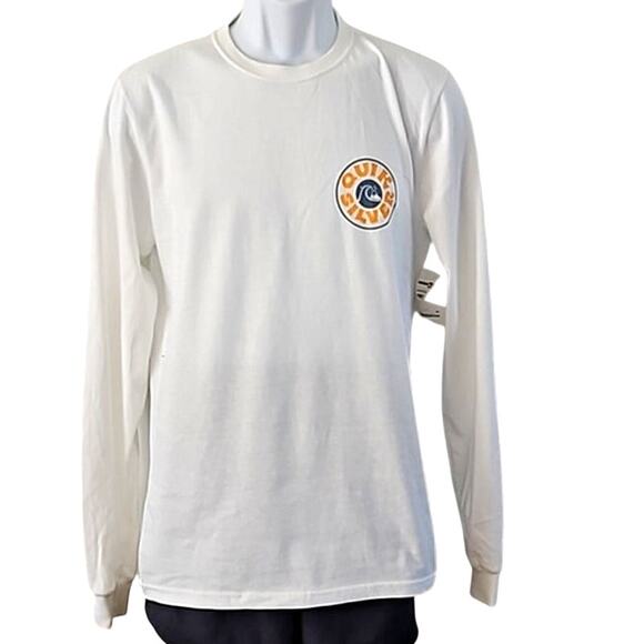 Quiksilver Men’s Moon Groove Long Sleeve Graphic Tee - Size Small, White (NWT) - Picture 2 of 7